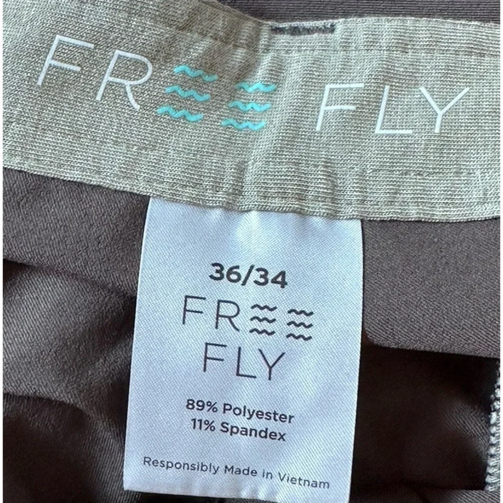Free Fly Nomad Pants Men 36x34 Gray Stretch Performance Golf Preppy City Chino